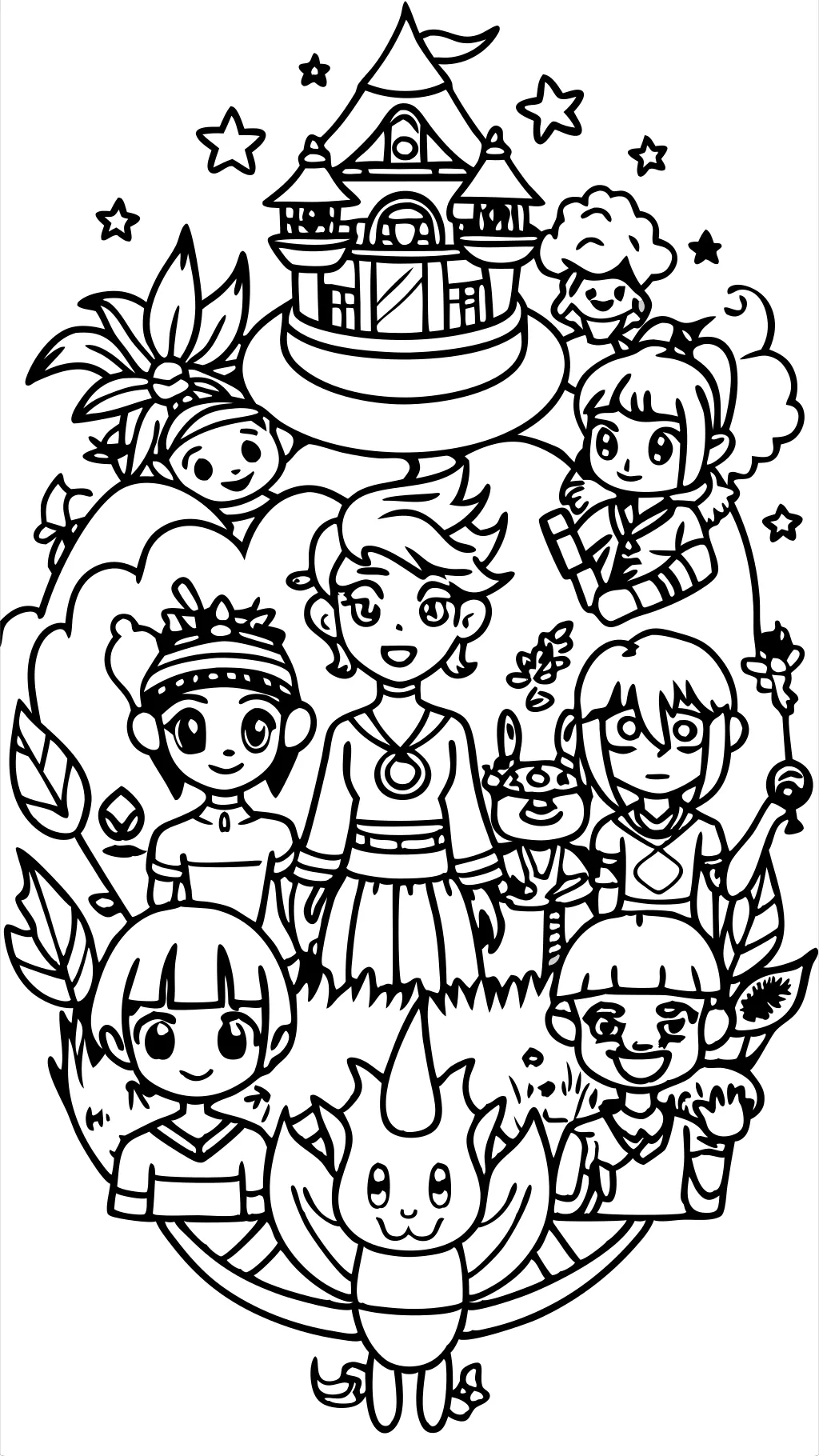 coloring page anime